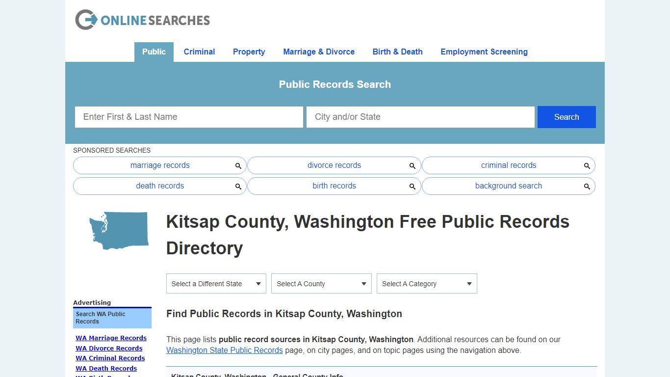 Kitsap County, Washington Free Public Records Directory